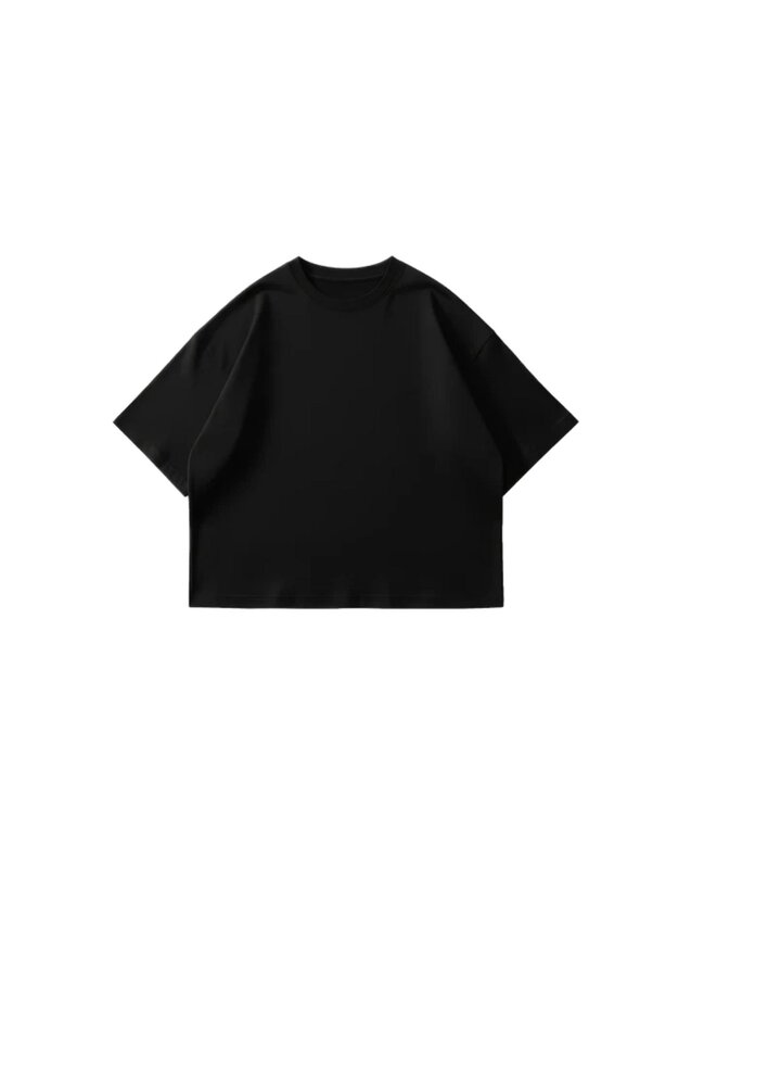 Blank heavyweight black tee