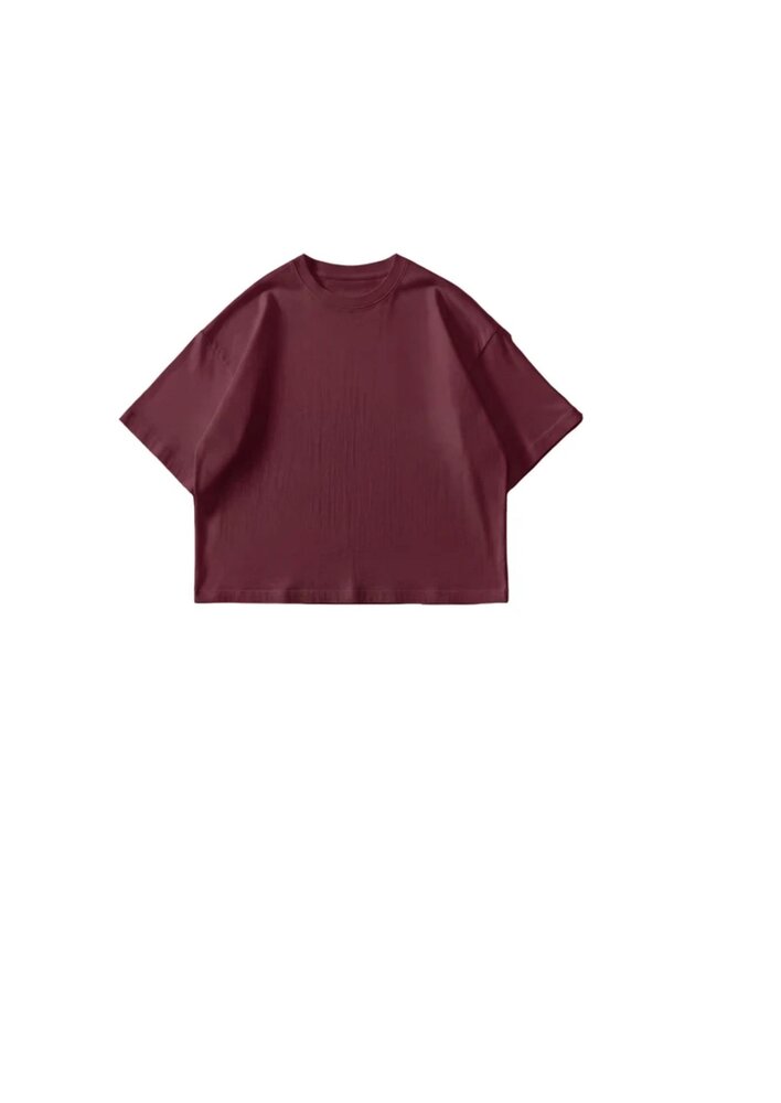 Blank heavyweight burgundy tee